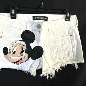 Mickey Mouse Jean Shorts Etsy UK