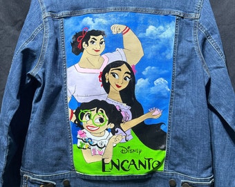 Hand painted Encanto Jean Jacket - Medium
