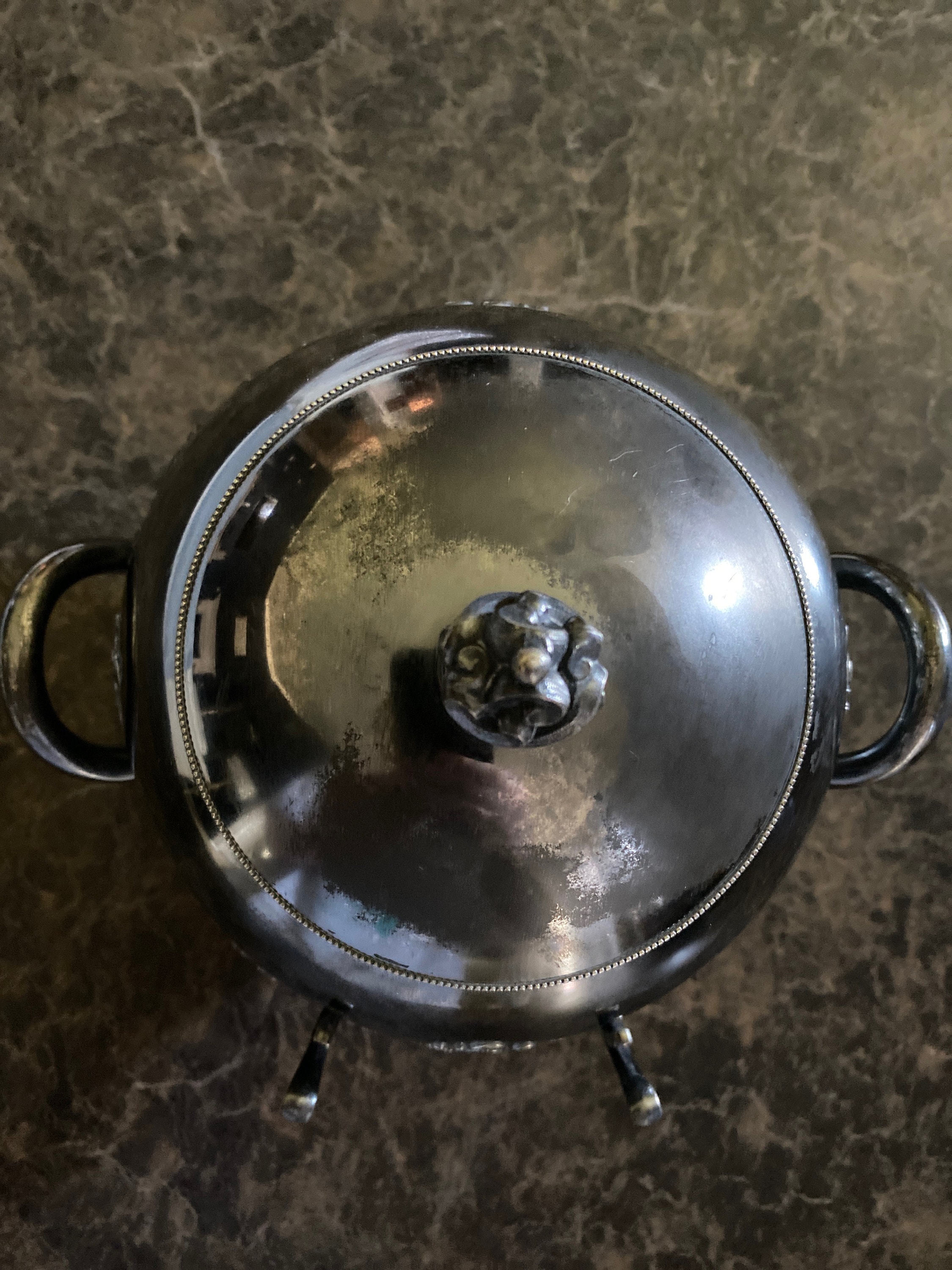 1800's Wilcox Quadruple Silver Plate Vintage Dome Covered Butter Dish