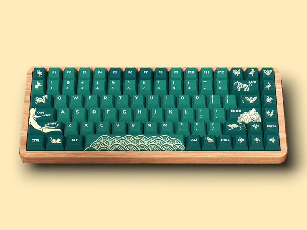 Green Custom Keycaps Artisan Keycaps for Mechanical Keyboard Etsy