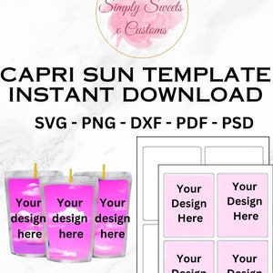 Capri Sun Template - Etsy