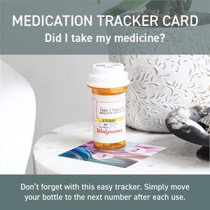Rastreador de Medicamentos Diário para Imprimir | Cartão de Lembrete Visual | Rastreie Medicamentos 2x, 3x ou 4x ao Dia | Download Digital | Resumo