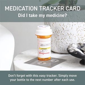 Tracker giornaliero stampabile dei farmaci / Scheda promemoria visiva / Tieni traccia dei farmaci 2x, 3x o 4x al giorno / Download digitale / Legno