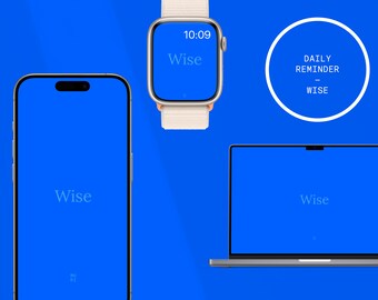 MOODS Wallpaper - Motivatie "Wise" voor iPhone/Smartphone, Computer en Apple Watch