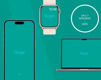 MOODS Wallpaper - Motivatie "Hope" voor iPhone/Smartphone, Computer en Apple Watch