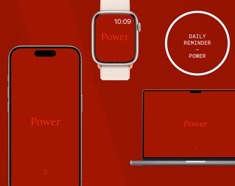 MOODS Wallpaper - Motivation "Power" for iPhone/Smartphone, Computer and Apple Watch