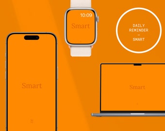MOODS Wallpaper - Motivatie "Smart" voor iPhone/Smartphone, Computer en Apple Watch