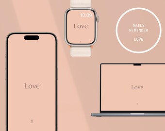 MOODS Wallpaper - Motivation "Love" for iPhone/Smartphone, Computer and Apple Watch