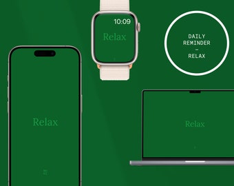 MOODS Wallpaper - Motivatie "Relax" voor iPhone/Smartphone, Computer en Apple Watch
