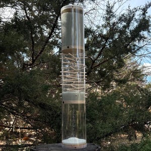 Mini RainSpire 8-10 Minute Rainstick TRINITY SPIRAL: Złoty podział Fibonacci, Długi czas trwania, Medytacja, Pomoc w zasypianiu, Kąpiel dźwiękowa, Hałas otoczenia