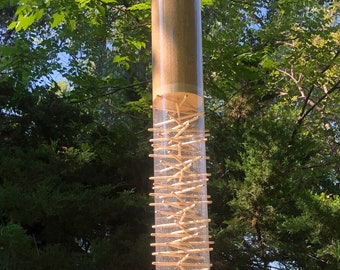 RainSpire Bastone della pioggia da 17-25 minuti TRINITY SPIRAL: Sezione aurea Fibonacci, Lunga durata, Meditazione, Aiuto per il sonno, Bagno sonoro, Rumore ambientale