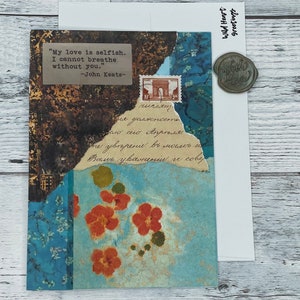 Biglietto di anniversario, biglietto di ispirazione vintage per diario spazzatura, biglietto unico fatto a mano per il primo anniversario, 1° anniversario, anniversario di carta