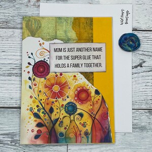 Carte de fête des mères, fête des mères faite main, carte unique pour maman, carte pour nouvelle maman, fête des mères de dernière minute, fête des mères unique en son genre