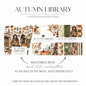 Watercolor Autumn Floral Clipart, Rustic Fall Floral Bouquet, Fall Pumpkin PNG, Wedding Invite, Digital Stickers, Scrapbook, Commercial Use image 2