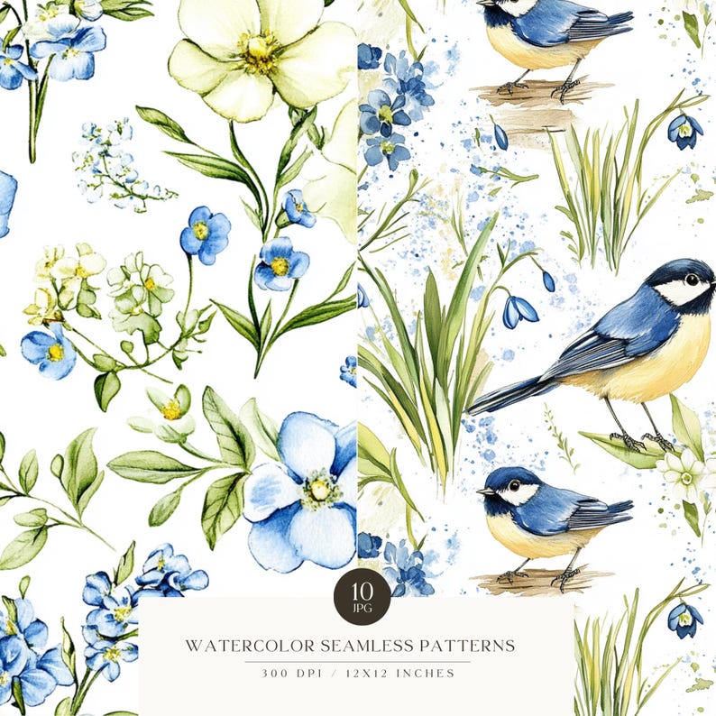 Påsk sömlöst mönster, påskbakgrund, vår, påskägg, glad påsk, blommor, digital nedladdning, scrabooking, kommersiellt bruk bild 3