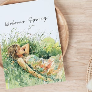 Watercolor Spring ClipArt- Happy Spring-Floral Clipart-Junk Journal-Scrapbook-Watercolor Garden-Cozy Spring-Digital Stickers-Commercial Use image 3