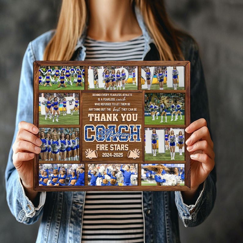 Personalized Cheerleading Wooden Plaque, Custom Photo on Wood Sign ...