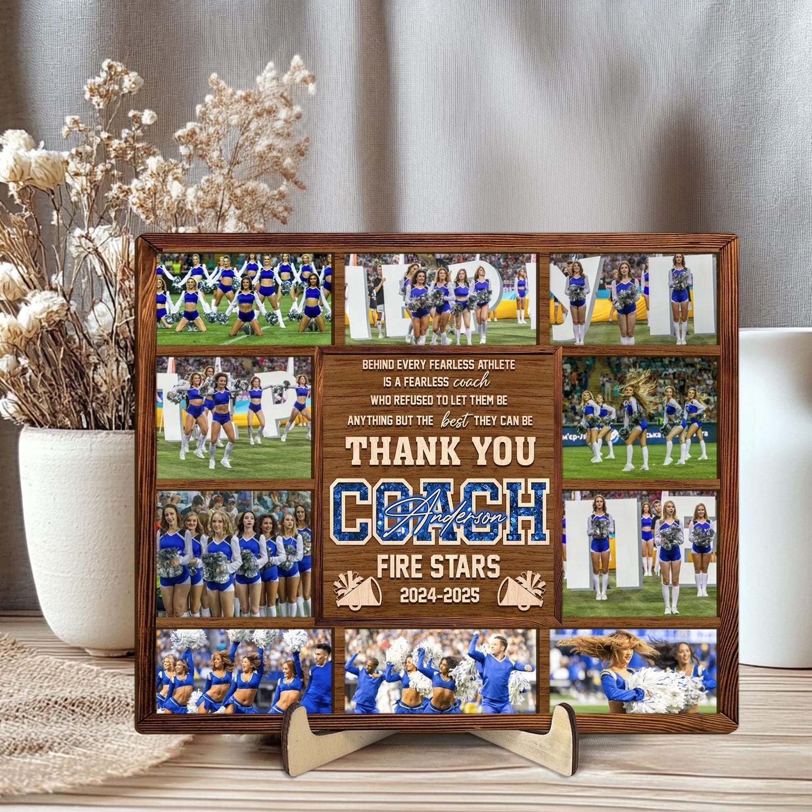 Personalized Cheerleading Wooden Plaque, Custom Photo on Wood Sign ...