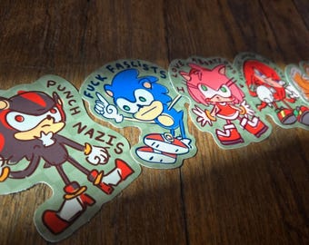 Adesivi Sonic politicamente fantastici