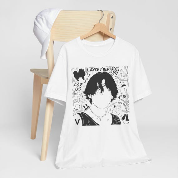 BTS V Layover ペット Tシャツ Black
