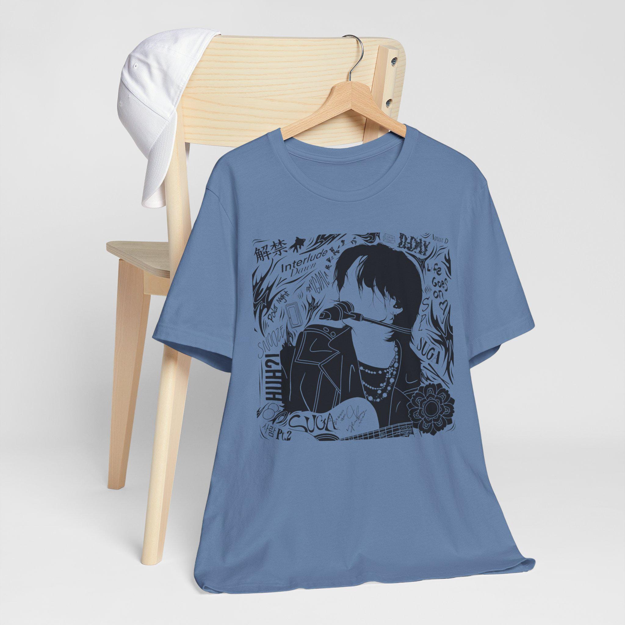 DDay by Agust D/SUGAにインスパイアされたフロントデザインTシャツ
