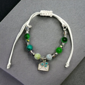 Pulseira ajustável com pingente de álbum de rosto Letter by Jimin - acessórios e joias BTS