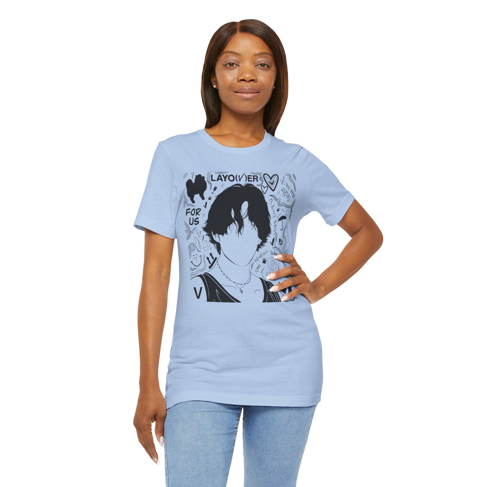 BTS テヒョン Layover コンセプト Tシャツ Layover by V Inspired Tshirt, Kim Taehyung, Bts Gifts - Etsy