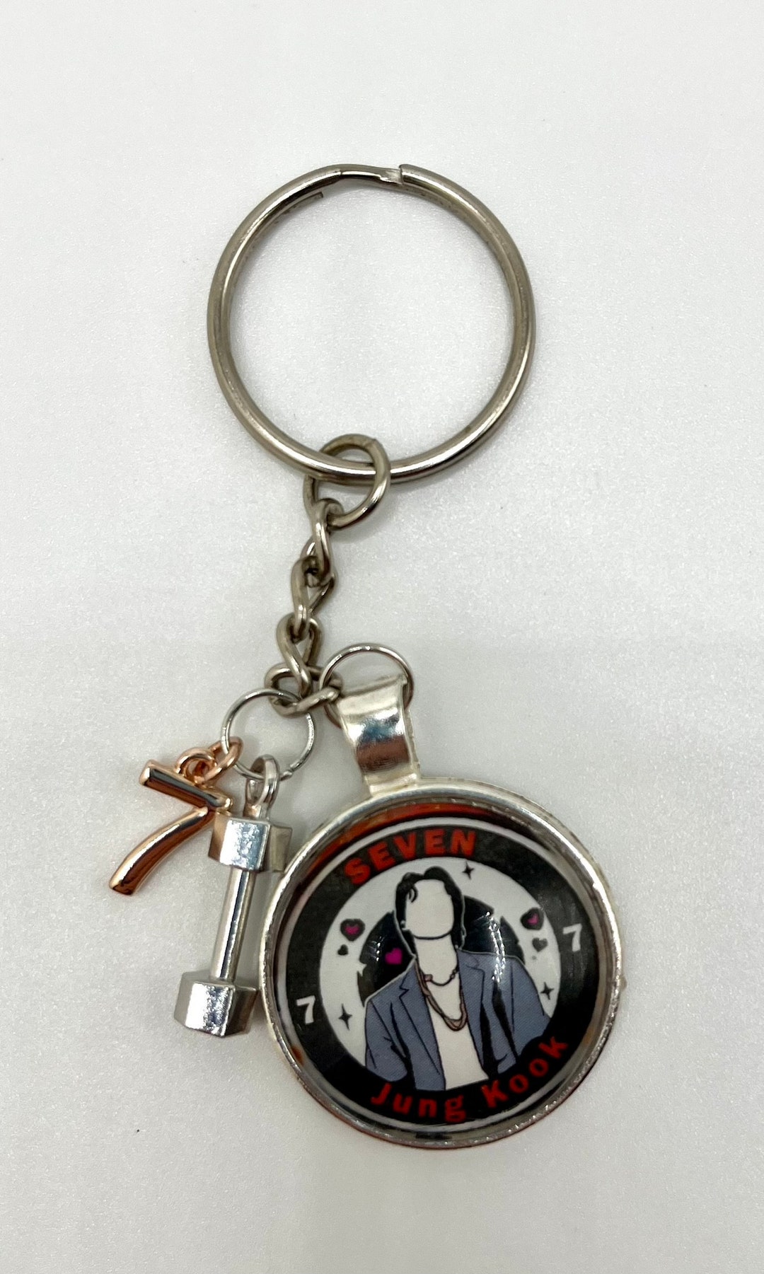 Seven Keychain Jkjungkook Bts Keychain Bts Bag Charm Etsy