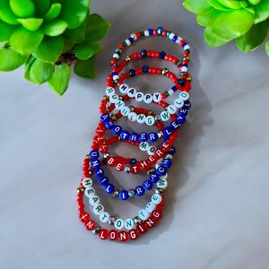 Happy by JIN inspired seed bead bracelets - JIN album themed - BTS gifts, accessories and jewelry