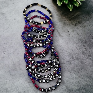 DDay AgustD/Suga album themed beaded bracelets - BTS accessories and jewelery