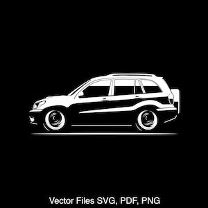 2004 RAV4 Car svg Clipart Vector Clip Art Graphics Image Cut for Cricut, Silhouette