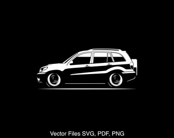 2004 RAV4 Car svg Clipart Vector Clip Art Graphics Image Cut for Cricut, Silhouette
