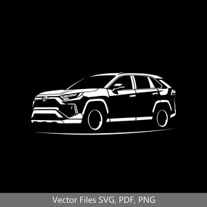 RAV4 Car svg Clipart Vector Clip Art Graphics Image Cut for Cricut, Silhouette