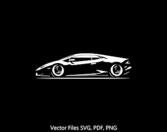 Huracan Car svg Clipart Vector Clip Art Graphics Image Cut for Cricut, Silhouette