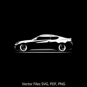 2012 Genesis Coupe Car svg Clipart Vector Clip Art Graphics Image Cut for Cricut, Silhouette