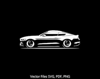 2015 Mustang GT Car svg Clipart Vector Clip Art Graphics Image Cut for Cricut, Silhouette