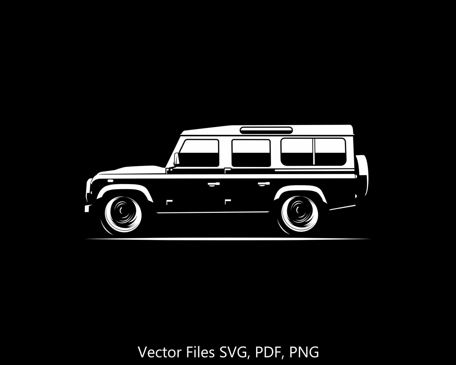 1985 Defender D110 Car Svg Clipart Vector Clip Art Graphics Image Cut ...