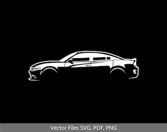 Charger 392 Scat pack Car svg Clipart Vector Clip Art Graphics Image Cut for Cricut, Silhouette