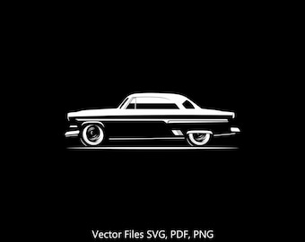 1954 Skyliner Car svg Clipart Vector Clip Art Graphics Image Cut for Cricut, Silhouette