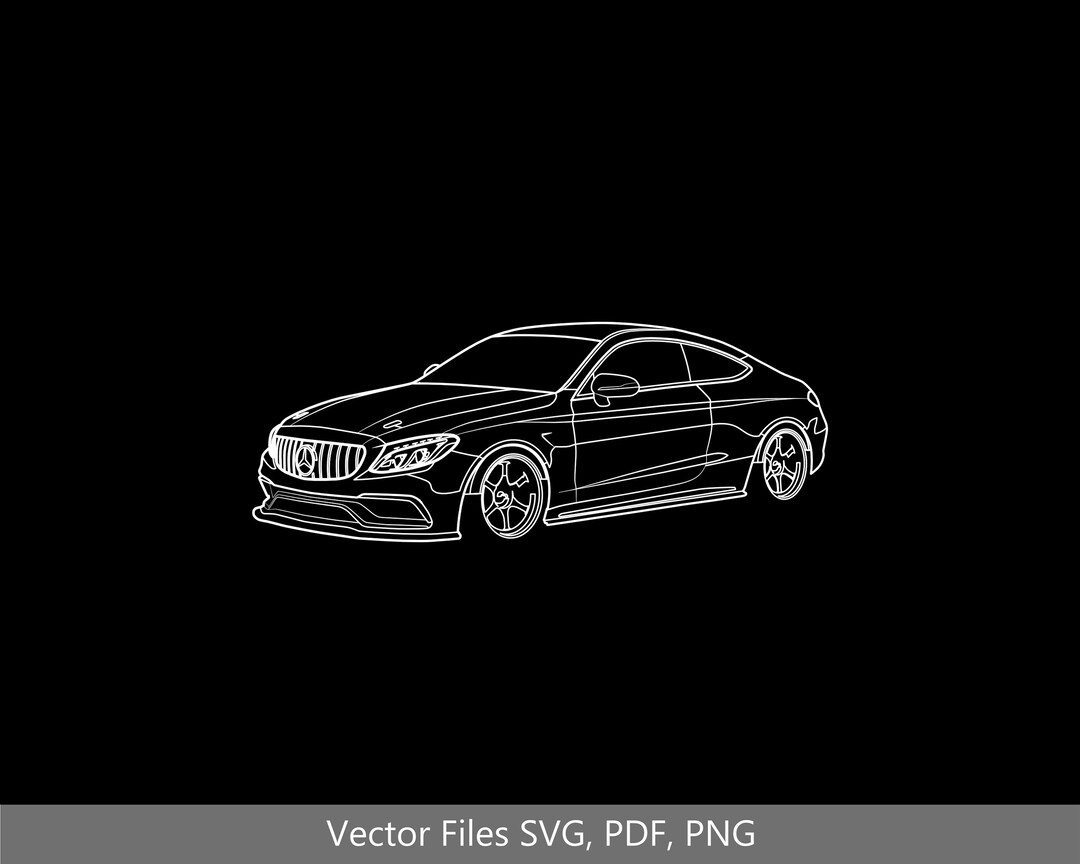AMG C63 Car Svg Clipart Vector Clip Art Graphics Image Cut for Cricut ...