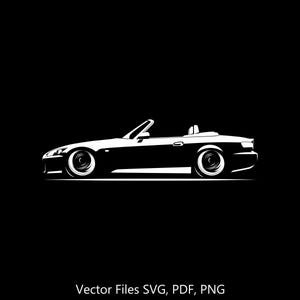 2009 S2000 Roadster Car svg Clipart Vector Clip Art Graphics Image Cut for Cricut, Silhouette
