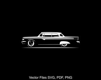 1958 Edsel Car svg Clipart Vector Clip Art Graphics Image Cut for Cricut, Silhouette