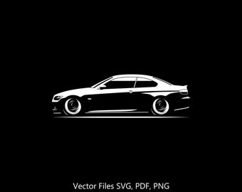 2010 355i E92 Car svg Clipart Vector Clip Art Graphics Image Cut for Cricut, Silhouette