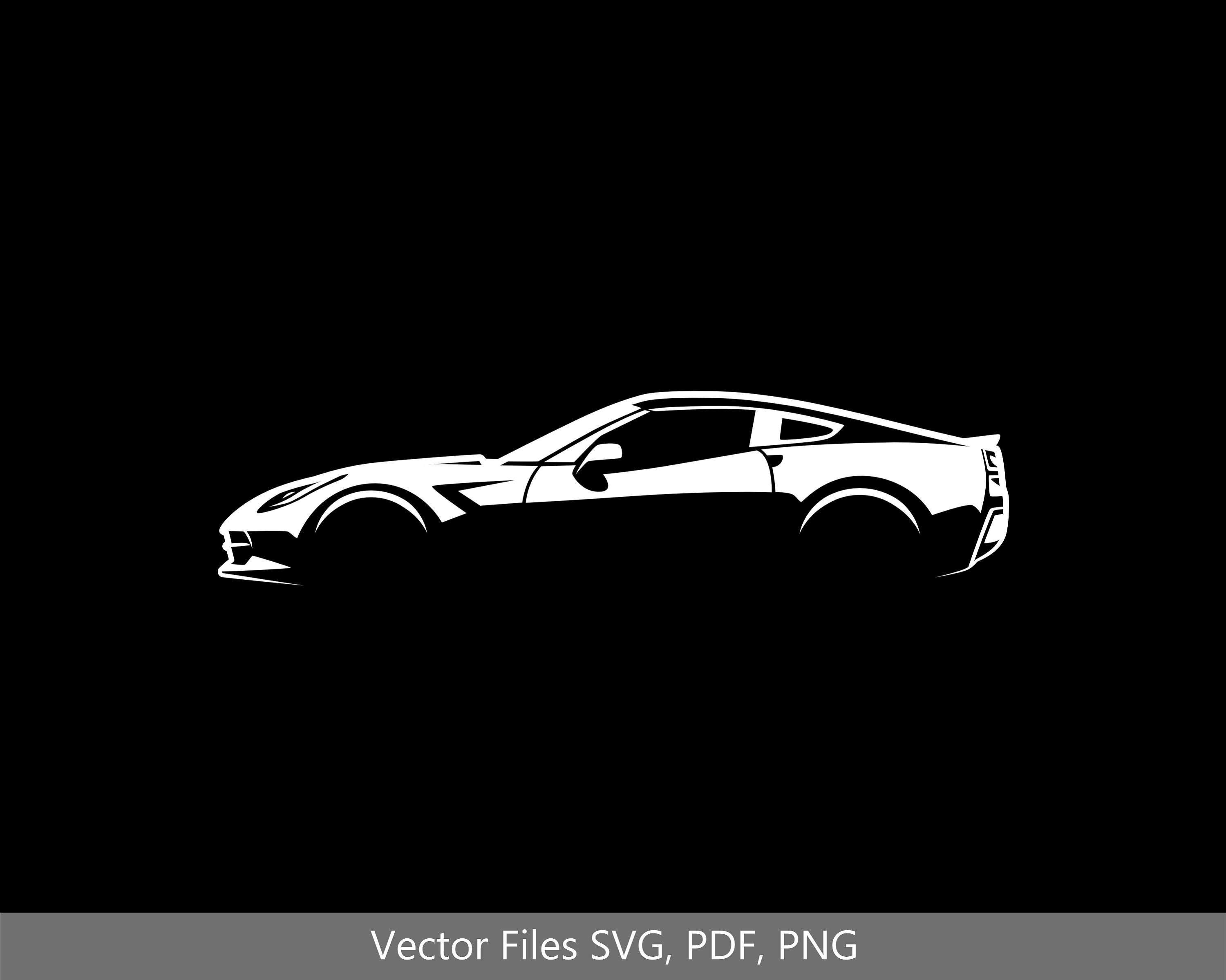 C6 Car Svg Clipart Vector Clip Art Graphics Image Cut for Cricut ...