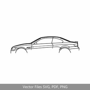 M3 E90 Car svg Clipart Vector Clip Art Graphics Image Cut for Cricut, Silhouette