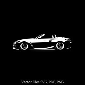 2024 Z4 M40i G29 Roadster Car Silhouette svg png Clipart for Cricut