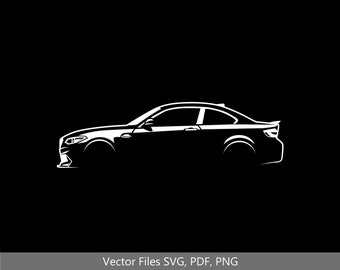 M2 F87 Car svg Clipart Vector Clip Art Grafica Immagine Tagliata per Cricut, Silhouette