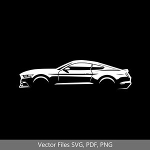 2015 Mustang GT Coupe Car svg Clipart Vector Clip Art Graphics Image Cut for Cricut, Silhouette