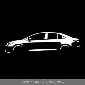 Corolla Car svg Clipart Vector Clip Art Graphics Image Cut for Cricut, Silhouette