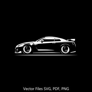 2023 R35 GT-R Car svg Clipart Vector Clip Art Graphics Image Cut for Cricut, Silhouette